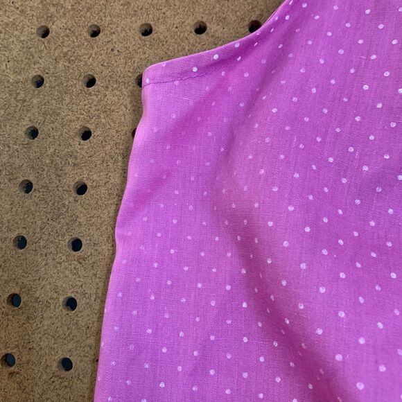 Vintage Laura Dee Intimates Slip Night House Dress Dainty Cottagecore Purple Bow - Picture 6 of 9